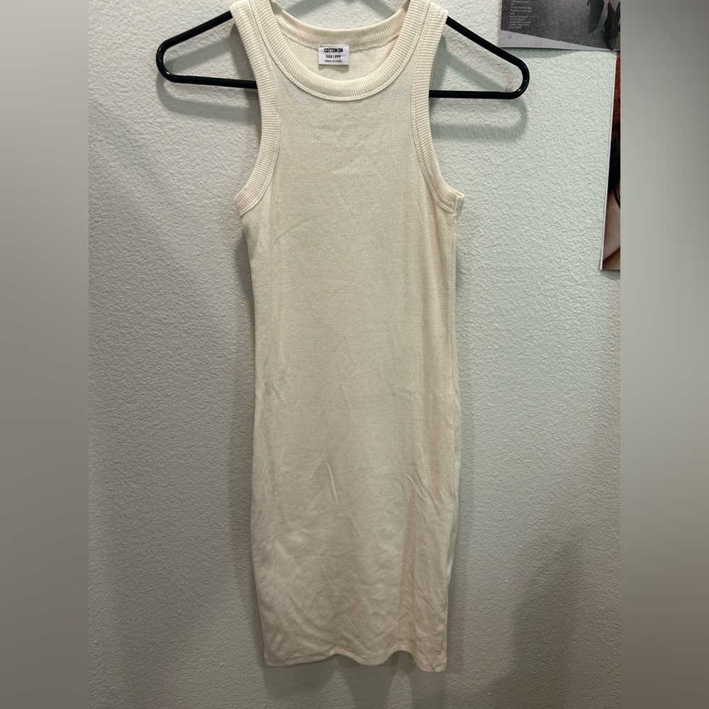 Cotton On Cream Ribbed dress